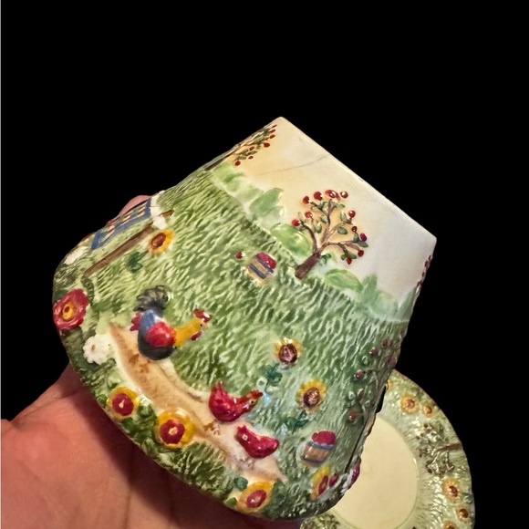 Yankee Candle Stoneware Candle Topper and Plate set Apple Valley Small,farm - Picture 6 of 13